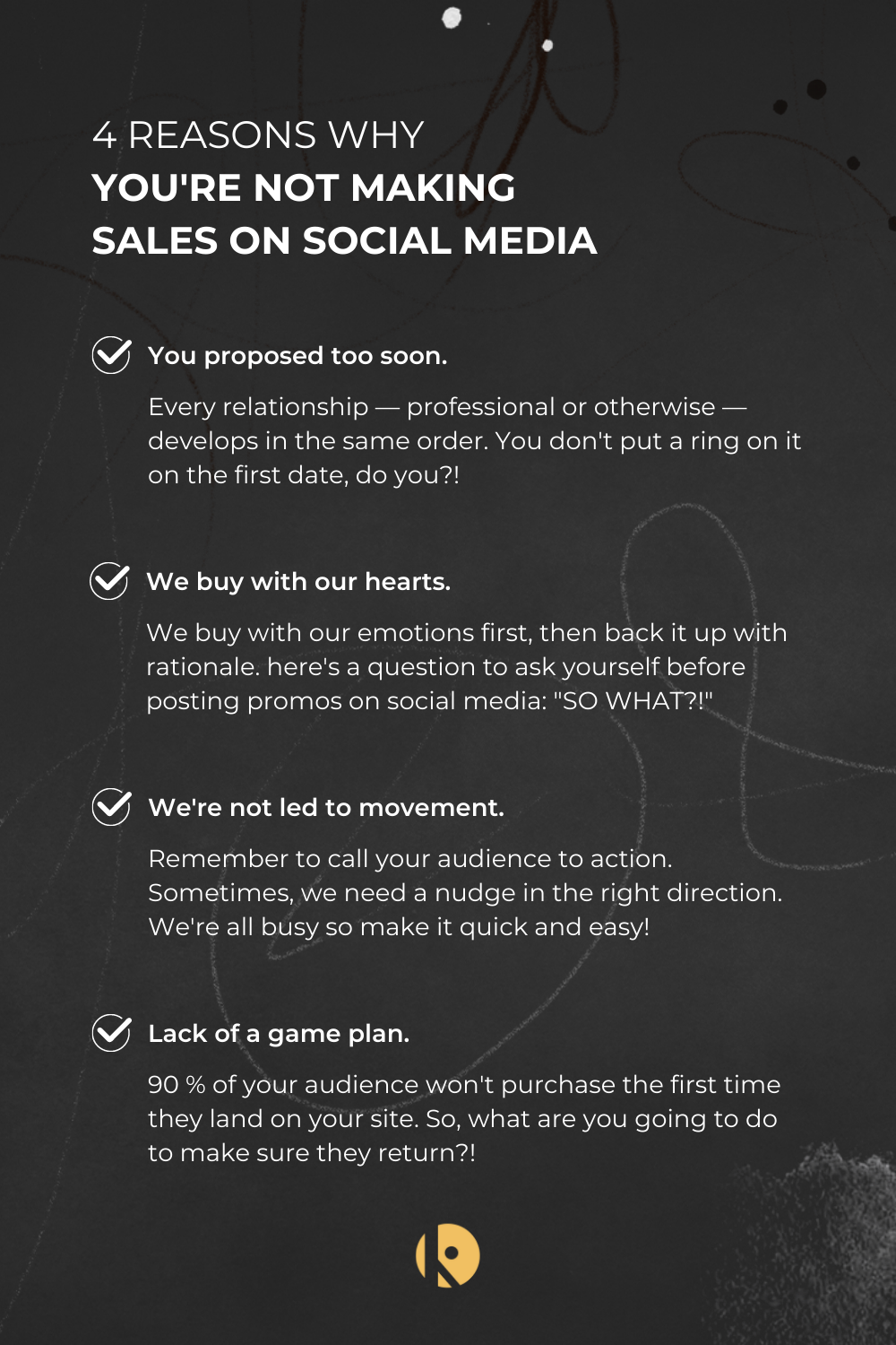 4 Reasons Why You’re Not Makings Sales on Social Media 4 reasons why you're not making sales on social media