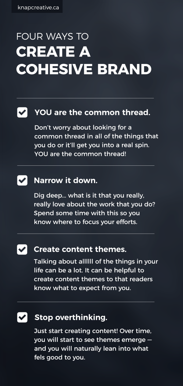 How to Create a Cohesive Brand (Even if You’re Interested in a Million Things)