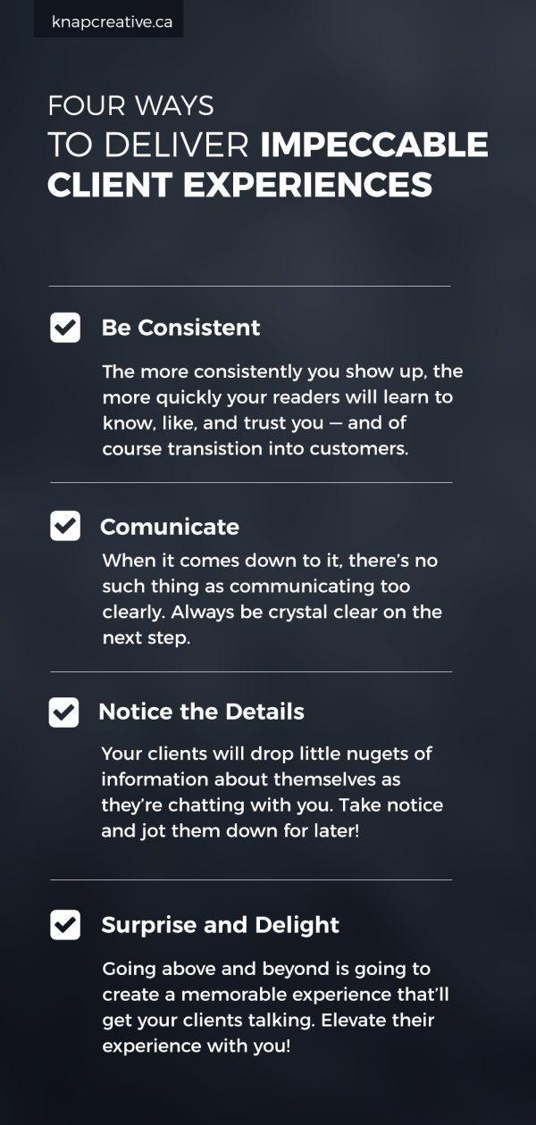 4 ways to deliver an impeccable client experience