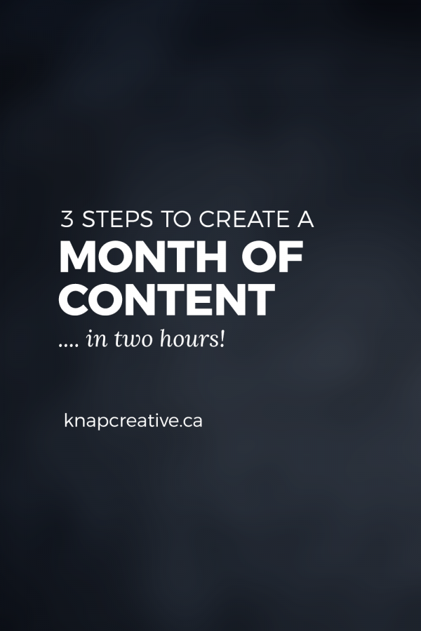 How to Create a Month of Content in 2 Hours How to Create a Month of Content in 2 Hours