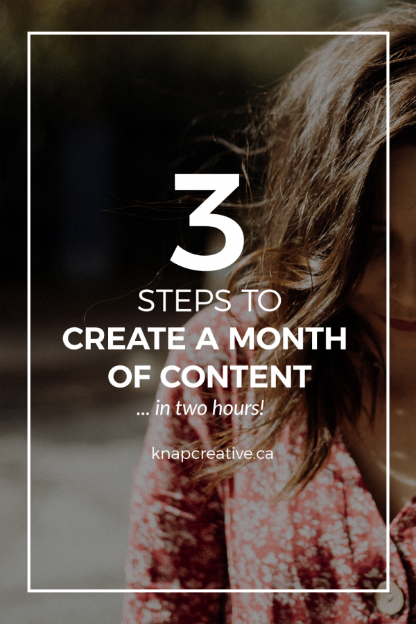How to Create a Month of Content in 2 Hours
