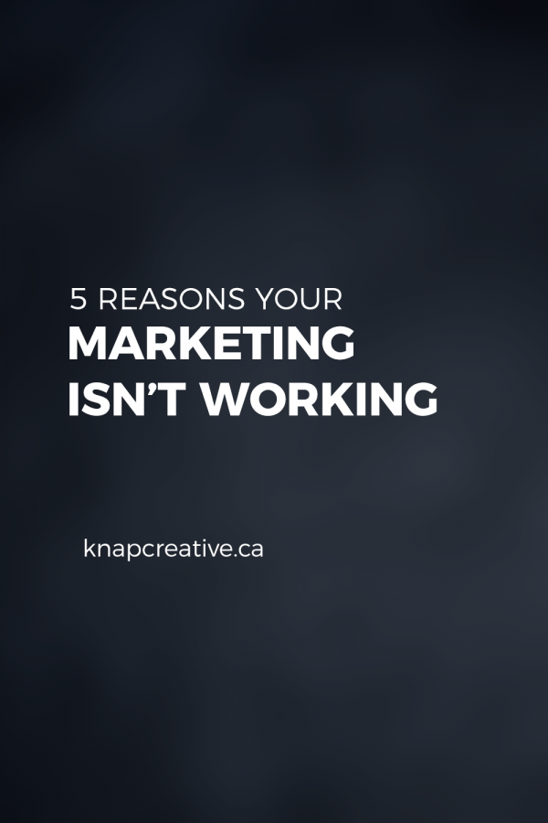 Why Your Marketing Isn’t Working Why Your Marketing Isn't Working