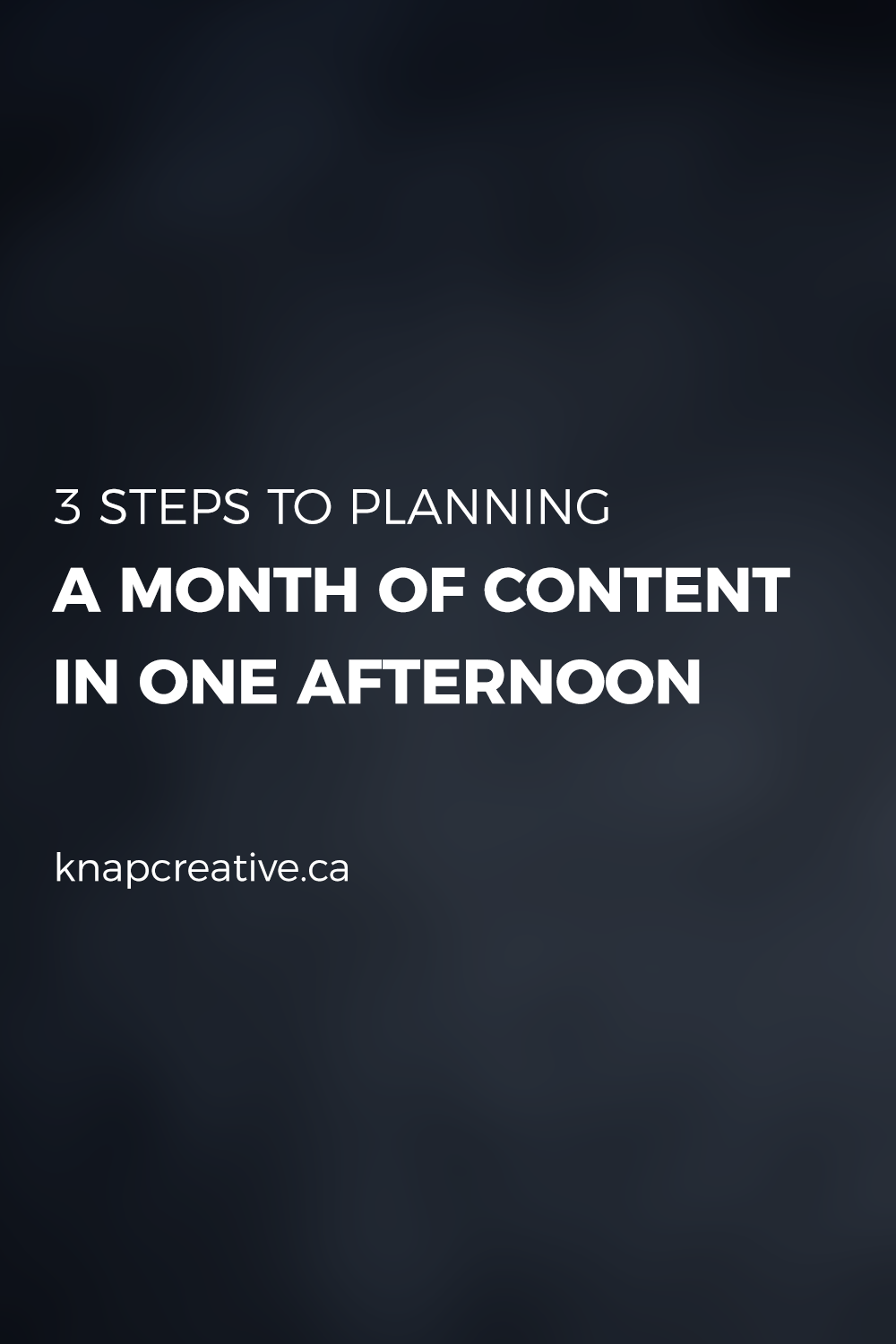 3 Steps to Planning a Month of Content in ONE Afternoon