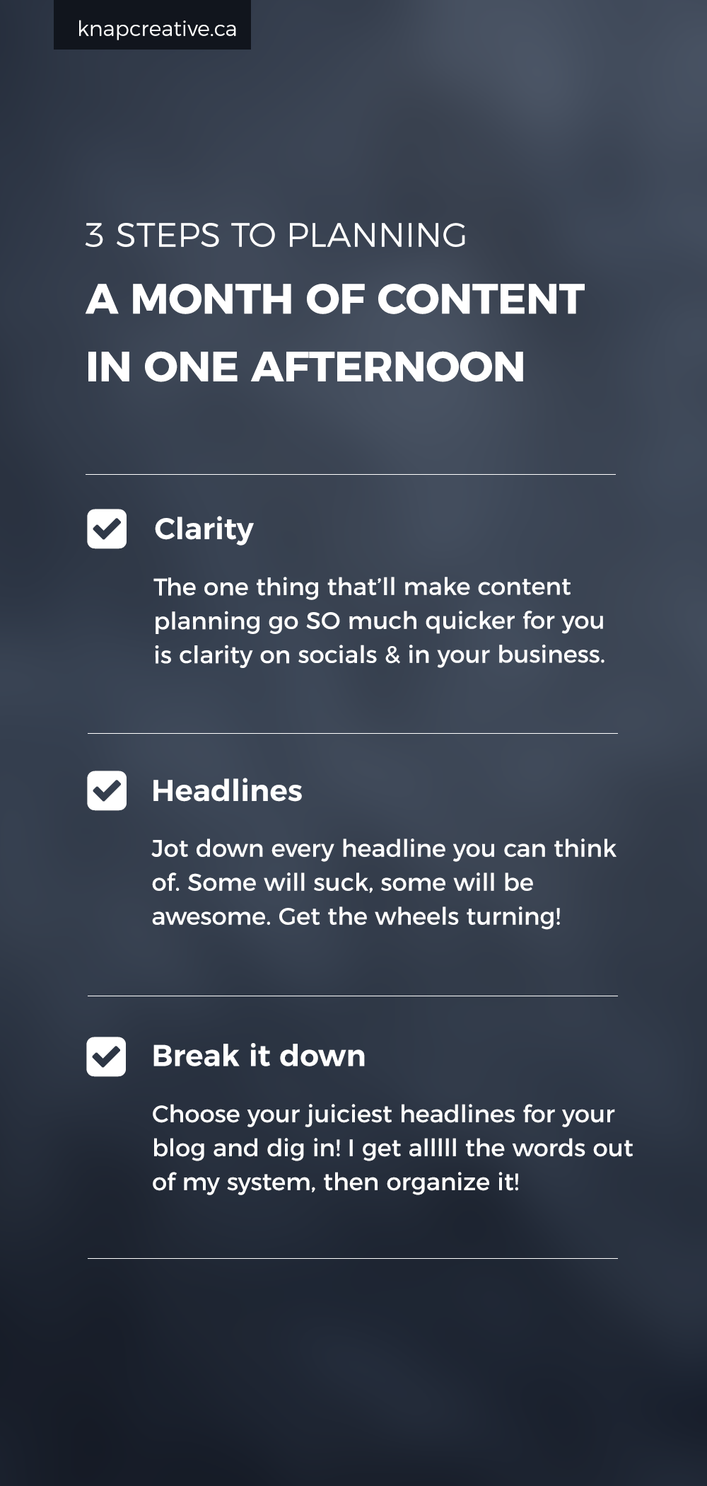 3 Steps to Planning a Month of Content in ONE Afternoon