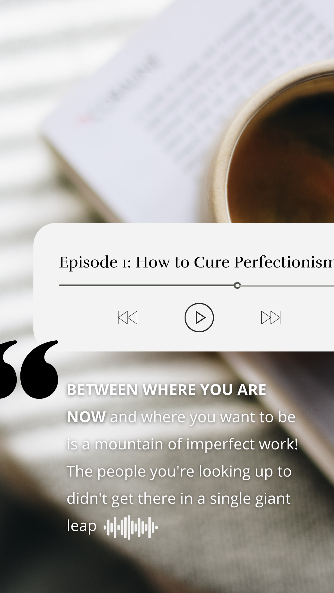 Episode 1 How to Cure Perfectionism